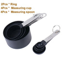 8Pcs/set Stainless Steel Measuring Cups and Spoons Set Kitchen Baking Gadg_