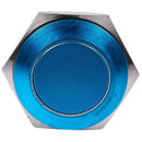 5X(16mm Flush Mounted Momentary SPST Blue Stainless Steel Round Push Butto B8E5)