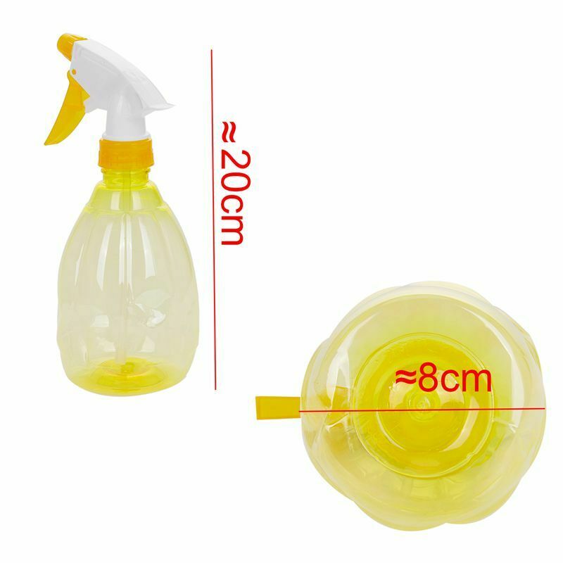 500ML Empty Plastic Spray Bottle Watering Cleaning Garden Sprayer (Yellow)