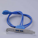 2 ports USB 3.0 Back Panel Expansion Bracket to 20-Pin Header Cable Motherboard_