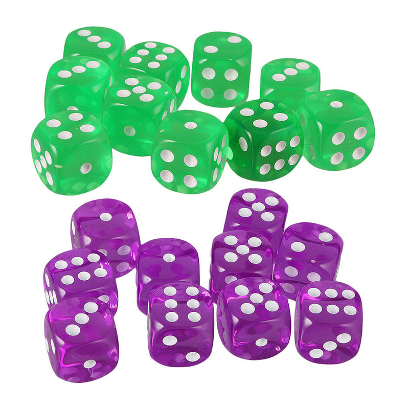 20pcs Digital Dices D6 6 Sided Dice Set for Dungeons and Dragons D & D Games