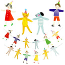 kids hand in hand banner paper garland hanging bunting birthday party diy de BX