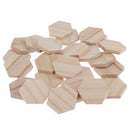 Unfinished Wood Hexagon Cutout Tile Pieces for DIY Crafts (25Pcs) Blank Wooden