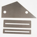 Set of 6 Luthier Parts Fret Tool, Guitar Ruler with 2 Holes, Grinding Stone(Red,
