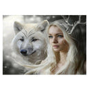 5D Diamond Embroidery Painting DIY Home Decor Craft Cross Stitch-Beauty&Wolf