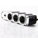 3Way Cigarette Lighter Socket Splitter Power Adapter Dual USB Car Charger DJQ