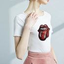 Vivid Large Red Tongue Sequins Patches Clothes Applique DIY Clothing DecorateN3c
