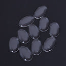 10PCS Oval Crystal Transparent Clear Glass Cabochon Dome Decor 20x30mm