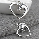 Fashion New Jewelry Plated White K Horse In Heart Necklace Pendant Necklace  Gw