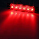20x 3.8" Amber 6 LED Side Marker Indicator Light Lamp Car Vehicle 12V Red