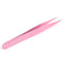Steel Pink Btraight + Bend Tweezer for Eyelash Extensions Nail Art Nippers3C