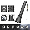 Metal Telescopic LED Flashlight Zoom Torch Light For Camping USB Power Display