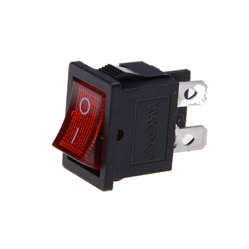 5pcs LED SPST 4PIN ON/OFF Boat Rocker Switch 6A/250V 10A/125V Car Dash RedAA