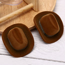 Cowboy HatShape Velvet Display GiftBox Jewelry Case For Necklace Earrings RingM&