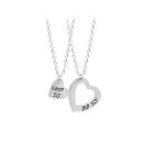 2pcs Sister Necklace Matching "Little Sister Big Sister" Pendant Necklace ME