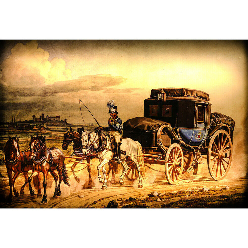 1000pcs DIY Jigsaw Paper Puzzle Carriage Cart Picture Toys Room Decoration