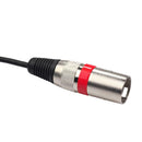 3Pin XLR Female to Dual 2 Male Y Splitter 30cm Adapter Cable Wire (Red)