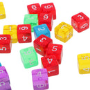 Bag Of 50 Transparent Dice Pieces Set Of 5 Colors Of 16mm Board Games