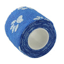10pcs Cat Dog Pet Cohesive Bandage Gauze Tape  Wrap Claws Prints Blue