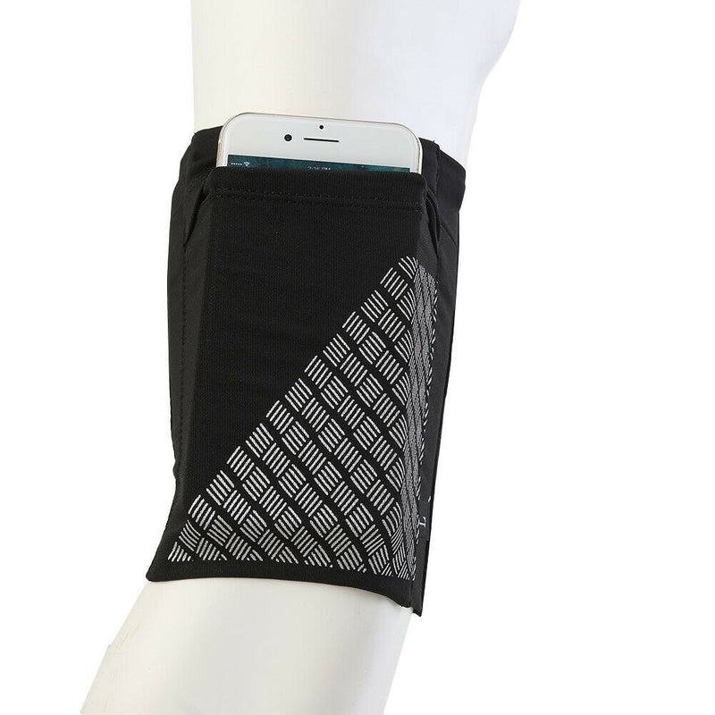 For Outdoor Night Jogging Armband Bag Reflective Elastic Arm Band Phone Case