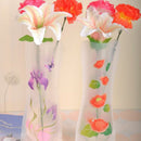 Color Random 2X Foldable Plastic Unbreakable Reusable Flower Home Decor Vase JR