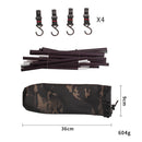 Portable Camping Hanging Rack Cookware Light Lamp Hanger Shelf Stand with 4 Hook