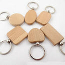 20 Pcs Blank Wood Wooden Keychain Diy Custom Wood Key Chains Key Tags Anti  F8W8