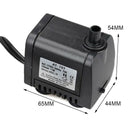 Ultra Quiet 400L/H Electric Submersible Water Pump Fountain Pool Pond Fish Tank