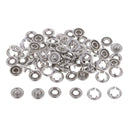 20 Sets Open Ring Prong Snaps Fasteners Cloth Buttons Baby Dummy Clip 12.5mm