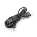 2.5A W/ Switch Micro USB Phone Charging Cable Electronic Fast For Raspberry Pie