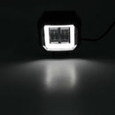 Motorcycle Car 6500K White Fog Light Square LED Angel Eye Off-Road Work Light-y