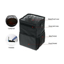 Car Trash Can with Cover Car Back Storage Box Folding Waterproof Trash Can