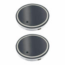 2PCS Car Boat Cup Holder LED Solar Auto Light Up Red Interior Mat Coaster