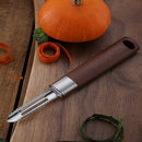 Scraper For Peeling Fruit Fish Scale With Serrated Blade & Wood Grain HaSEAU