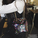 Bags Female Bling Sequins Bucket Bag Fashion Clip Shoulder Bag Backpack (Mu M7N1