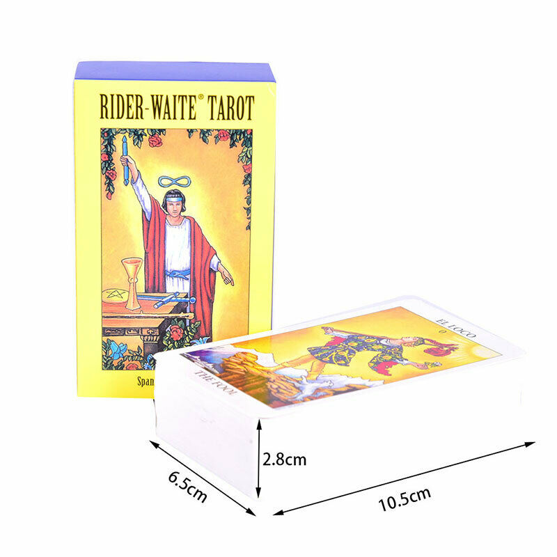 Spanish English version Rider Wait Tarot deck divination fate playing cardsS Hn