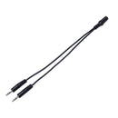 Black 3.5mm female to 2 of 3.5mm Male Audio Splitter Cable for speakers or  U9A1