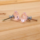 8 x Pink diamond bling decoration door furniture drawer handle knob 30x27mm