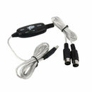 USB MIDI Interface Cord Converter to Music Create Keyboard Adapter Cable Line
