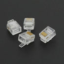 50Pcs RJ12 RJ11 Tel ADSL Crystal Head Modular Plugs 6P6C For Solid Connectors