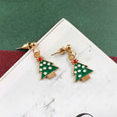 3 Pairs Christmas Tree Snowman Earrings Snowflake Dangles Jewelry (Style 2) A