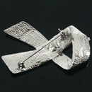 Diamond Rhinestone USA American Flag Ribbon Brooches Pins Patriotic Jewelry S5Z7
