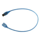 Blue plastic housing USB 2.0 male to female AF/AM Cable extension 50 cm
