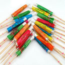 24 Multi Coloured Paper Cocktail Umbrellas Parasols Party Drink Accessories R6K3