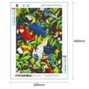 5D DIY Full Drill Diamond Painting Color Parrots Cross Stitch Embroidery