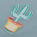 9 Pieces Fashion Embroidered Sew on Iron On Cactuses Patches Clothes Badge