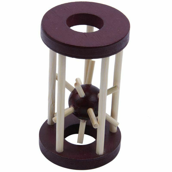 Wooden Tetrakaidecahedron Lock Logic Puzzle Burr Puzzles Brain Teaser Intel M9Z8