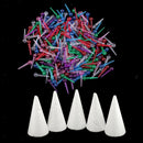 5pcs 100mm Christmas Tree Styrofoam Foam and 200pcs 15mm Plastic Sequin Pin