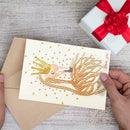 5D DIY Drills Diamond Painting Crown Deer Greeting Card Wedding Party Gifts