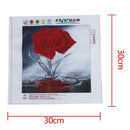 5D DIY cross stitch diamond painting home decoration 30 * 30 cm, water Rose T3S6